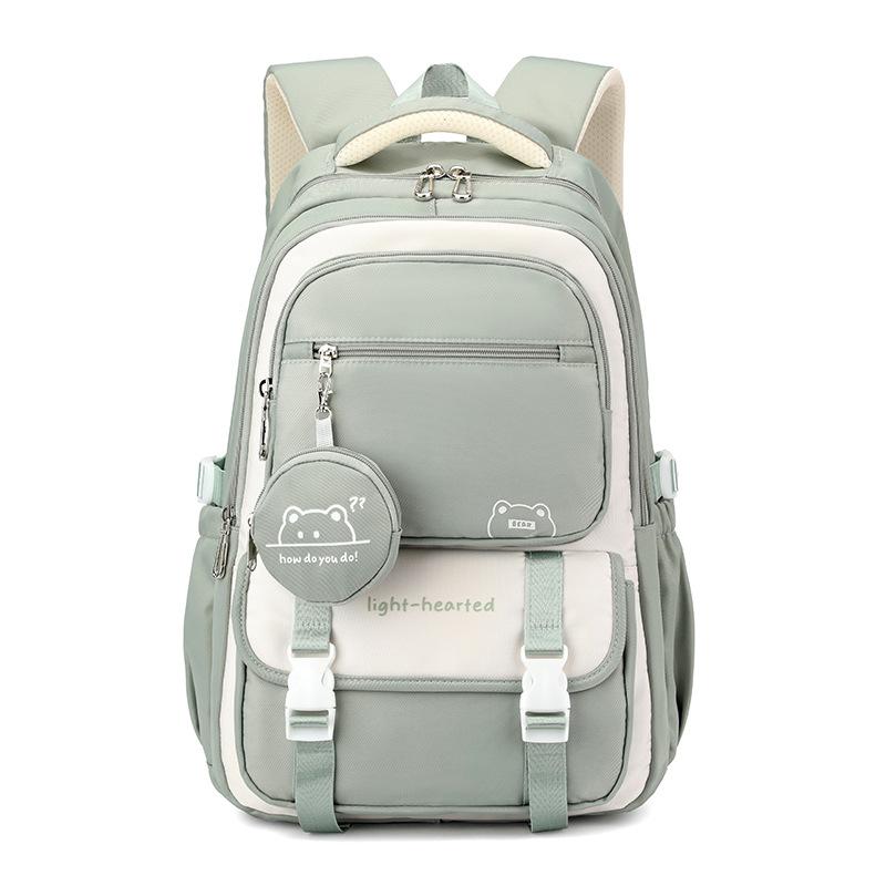 Mode Mädchen Schulrucksack Schultaschen Teenager Laptop Rucksack Lässiger Reiserucksack Büchertasche Kinder Schultasche Wasserdicht grün