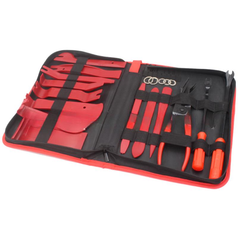 Auto Innen Demontage Kit Auto Kunststoff Trim Removal Tool Auto Clips Puller Diy Panel Werkzeuge Für Auto Trim Puller set 19pcs