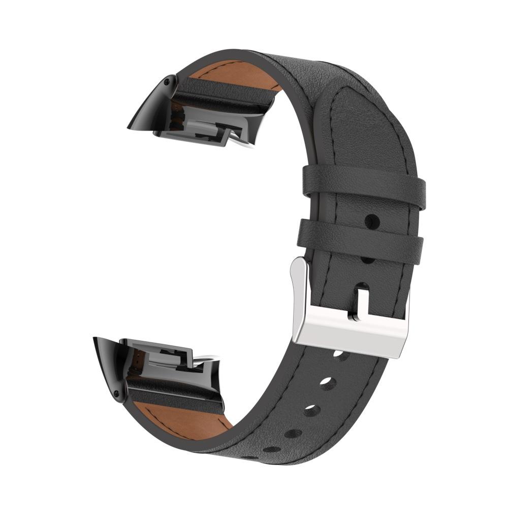 Leder Armband für Fitbit Charge 5 Band Ersetzen Armband Armband Armband für Fitbit Charge 6 Strap Smartwatch correa For Fitbit Charge 6/5 schwarz