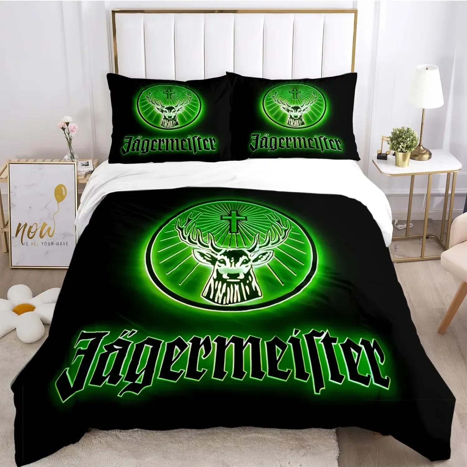 Neue J-Jagermeister Hirsch Bettwäsche Kawaii Decke Bettwäsche-Sets Weiche Bettbezüge und Kissenbezüge Einzel Doppel Queen King US Full 200x230cm