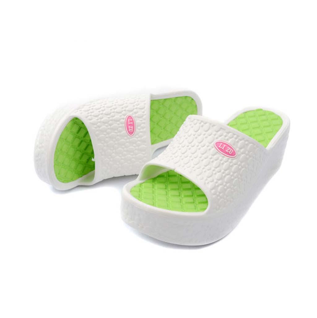 Dicke Sohlen, modische Damen-Sommer-Sandalen, Plateau-Sandalen, Strand-Loch-Schuhe, Hausschuhe 36 weiß