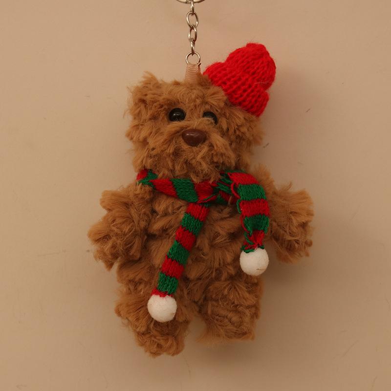 Niedlich Niedlich Barcelona Bär Anhänger Plüschtier Puppe Weihnachts Bär Tasche Anhänger Schlüsselanhänger 4 inch brown