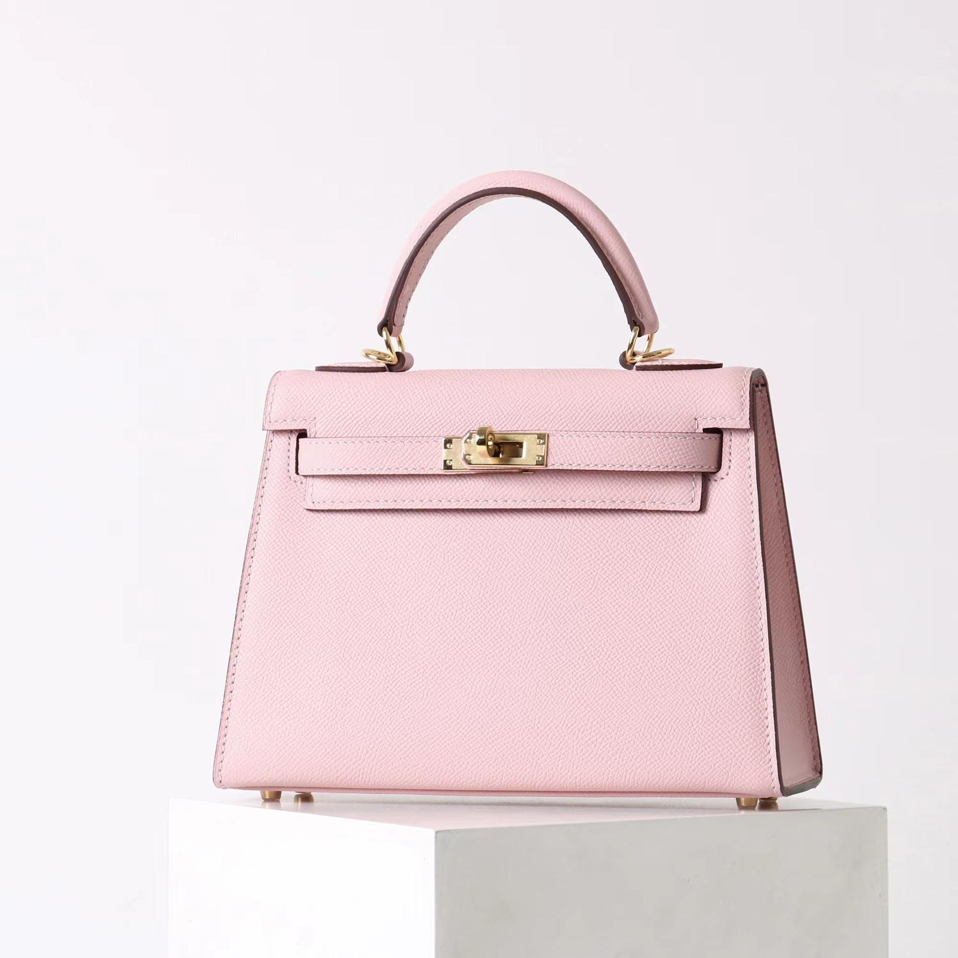 2026 Neue Vielseitige Trendige Hochwertige Textur Leder Tasche Handtasche Einzelne Schulter Crossbody Zweite Generation Tasche 19x6x13cm rosa