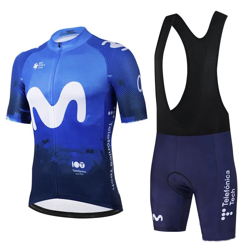2026 Movistar Sommer Pro Team Radtrikot Set Herren Fahrradbekleidung Anzug Atmungsaktiv Mountainbike Kleidung Maillot Ciclismo Hombre M