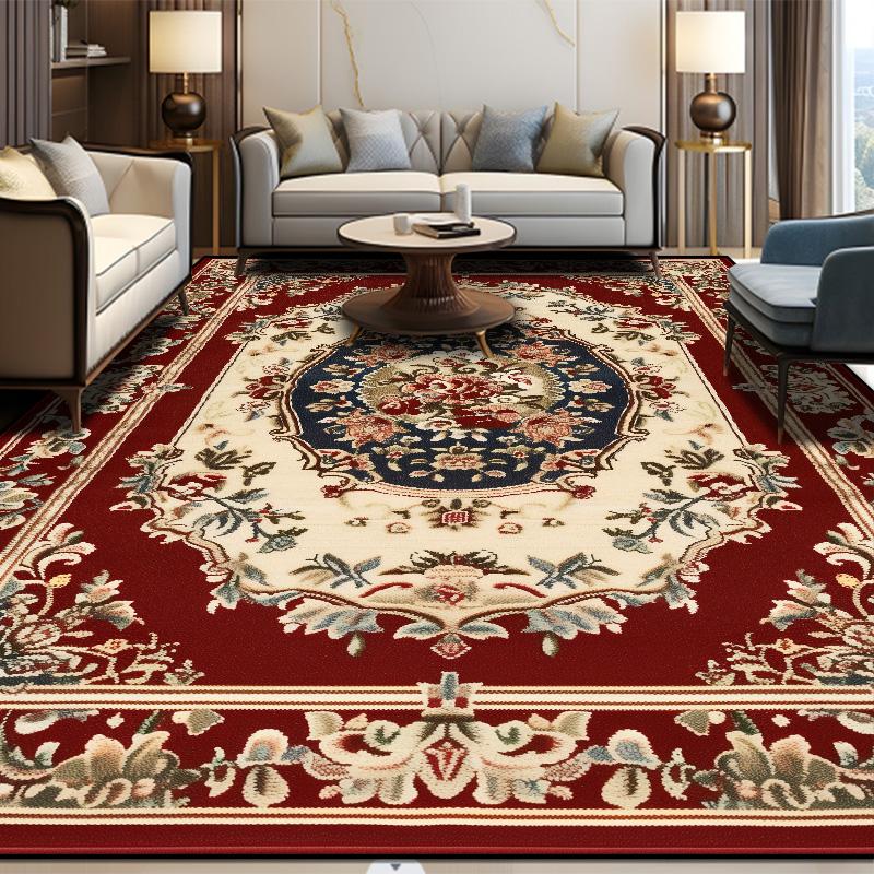Persische Luxus Wohnzimmer Teppiche Rutschfest Große Fläche Sofa Couchtisch Matte Dekoration Schlafzimmer Lounge Teppich Waschbare Bodenmatte 100x160cm 39.4x63in