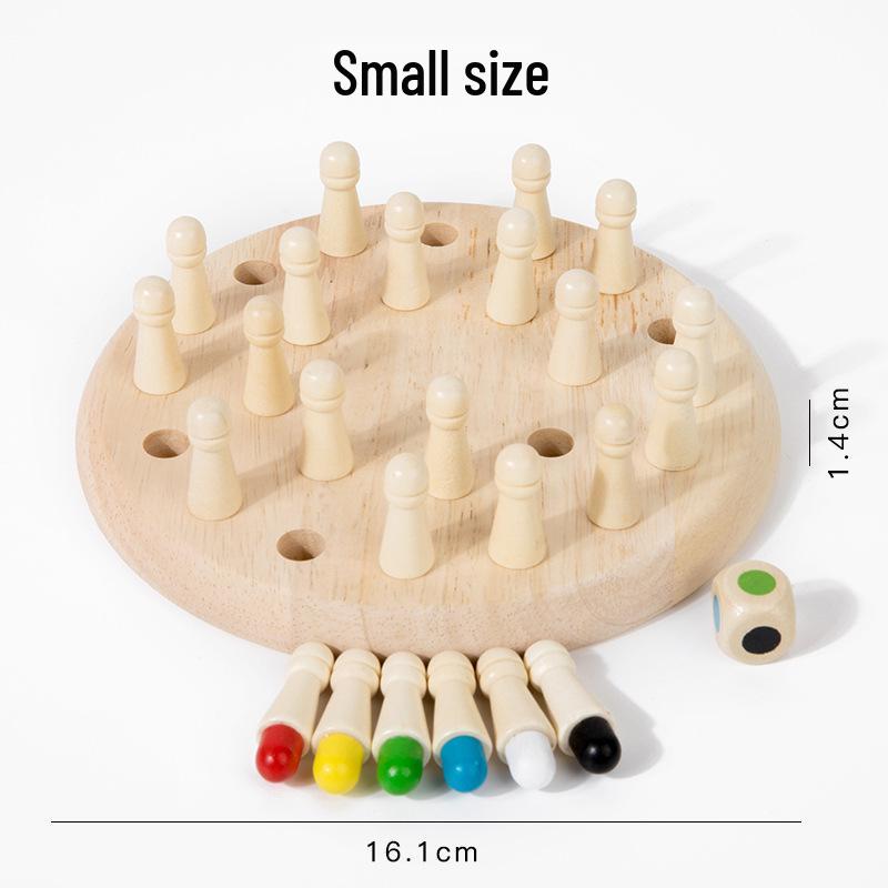 Grenzüberschreitendes Holz-Memory-Schach & Puzzle-Brettspiel für Kinder - Frühe Bildung & Eltern-Kind-Interaktionsspielzeug