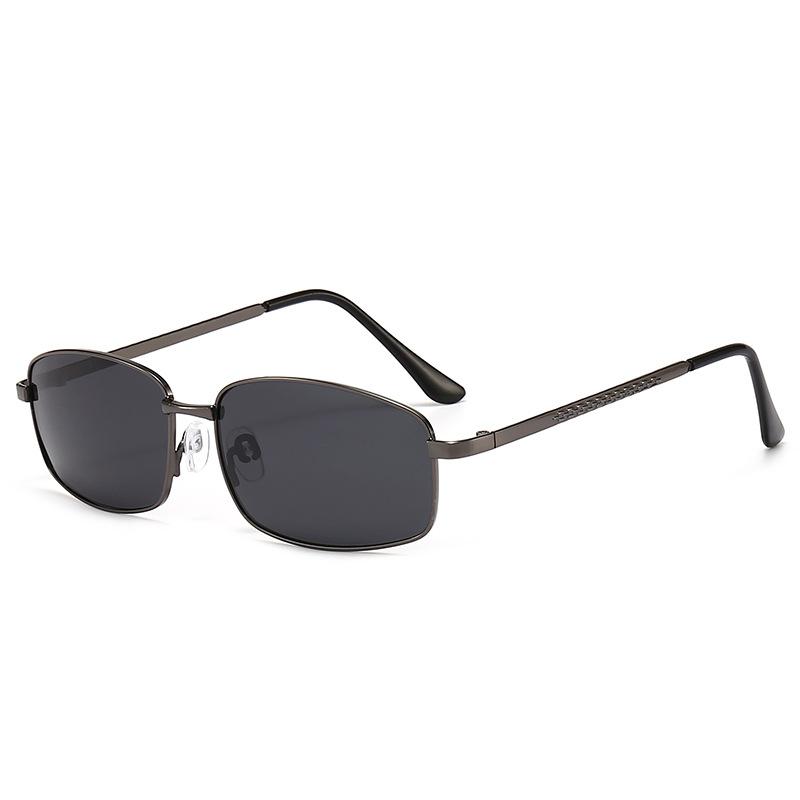 Polarisierte Sonnenbrille für Herren im Vintage-Design, modisch, schwarz, zum Autofahren, Angeln, UV400, blendfreie Sonnenbrille graue