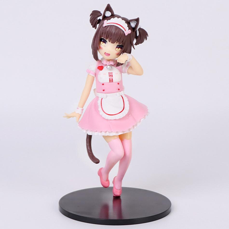 Anime NEKOPARA Figur 18cm Katzen-Mädchen Schokolade Vanilla Entzückend Hübsch Katzen-Stil Modell PVC Statisch Kinderspielzeug Sammlerstück Geschenk Puppen