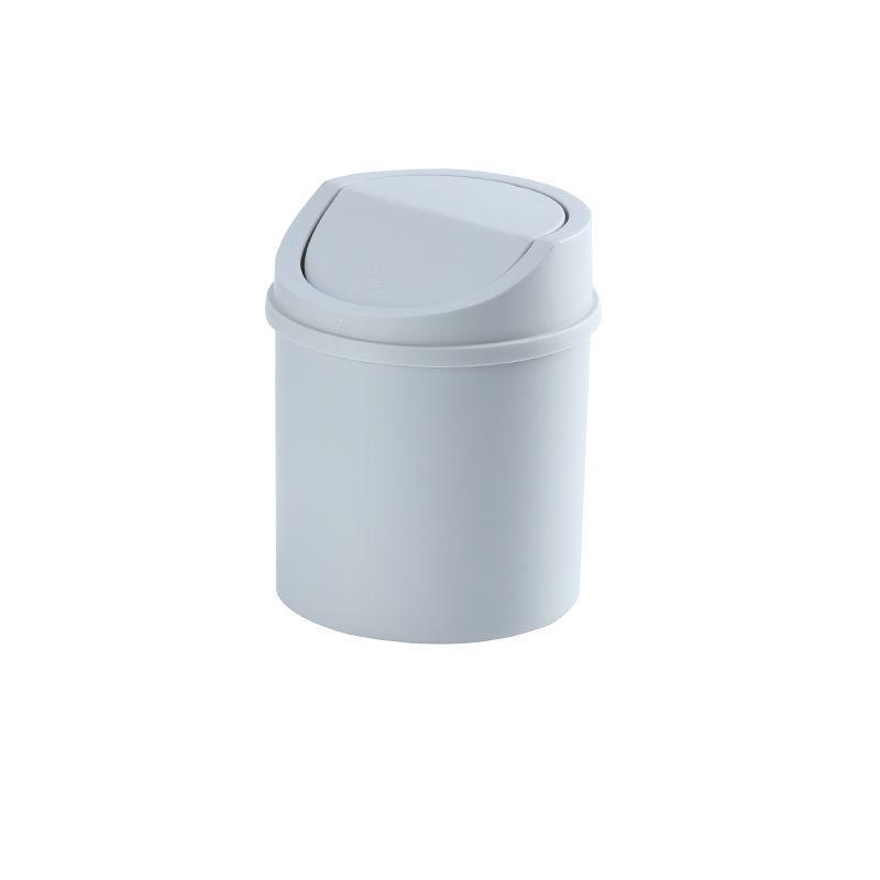 Mini-Mülleimer für den Schreibtisch, kleiner Mülleimer mit Deckel, für Schlafzimmer, Mülleimer, Aufbewahrungsbox für den Arbeitsplatz zu Hause, Schreibtisch graue