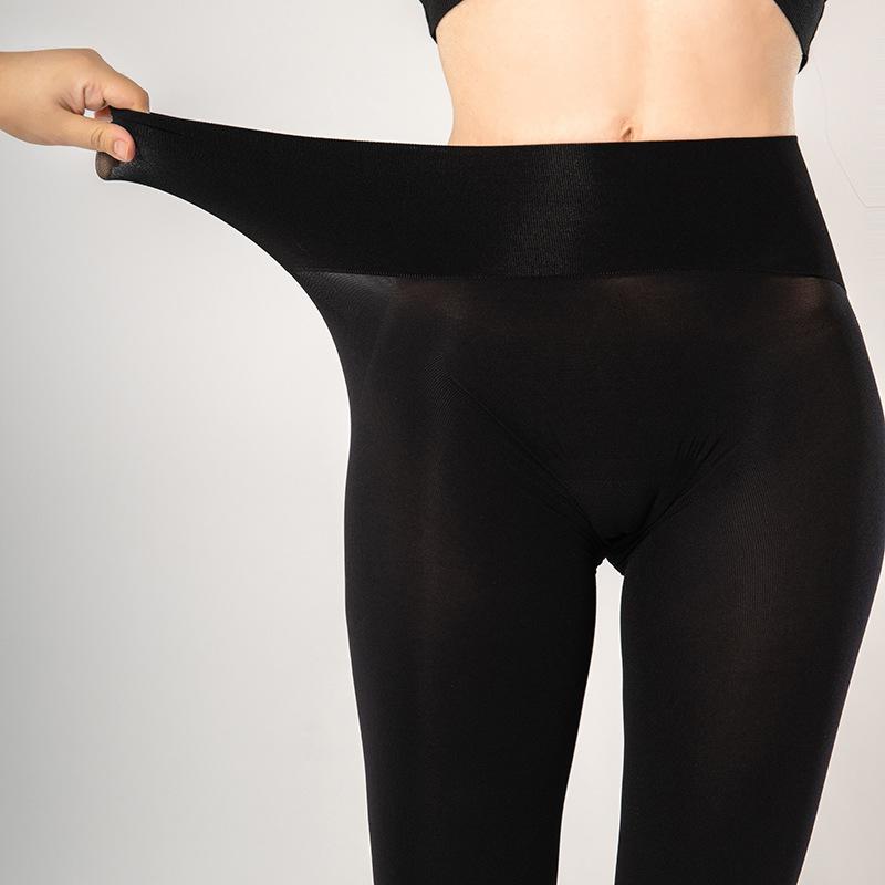 Sexy 8 Strumpfhosen Damen Spurlos Öl Glänzend Glatt Strumpfhosen Tiefer Schritt Nahtlos Po-Hebend Leggings Damen Dessous Strumpfhosen Open Crotch white