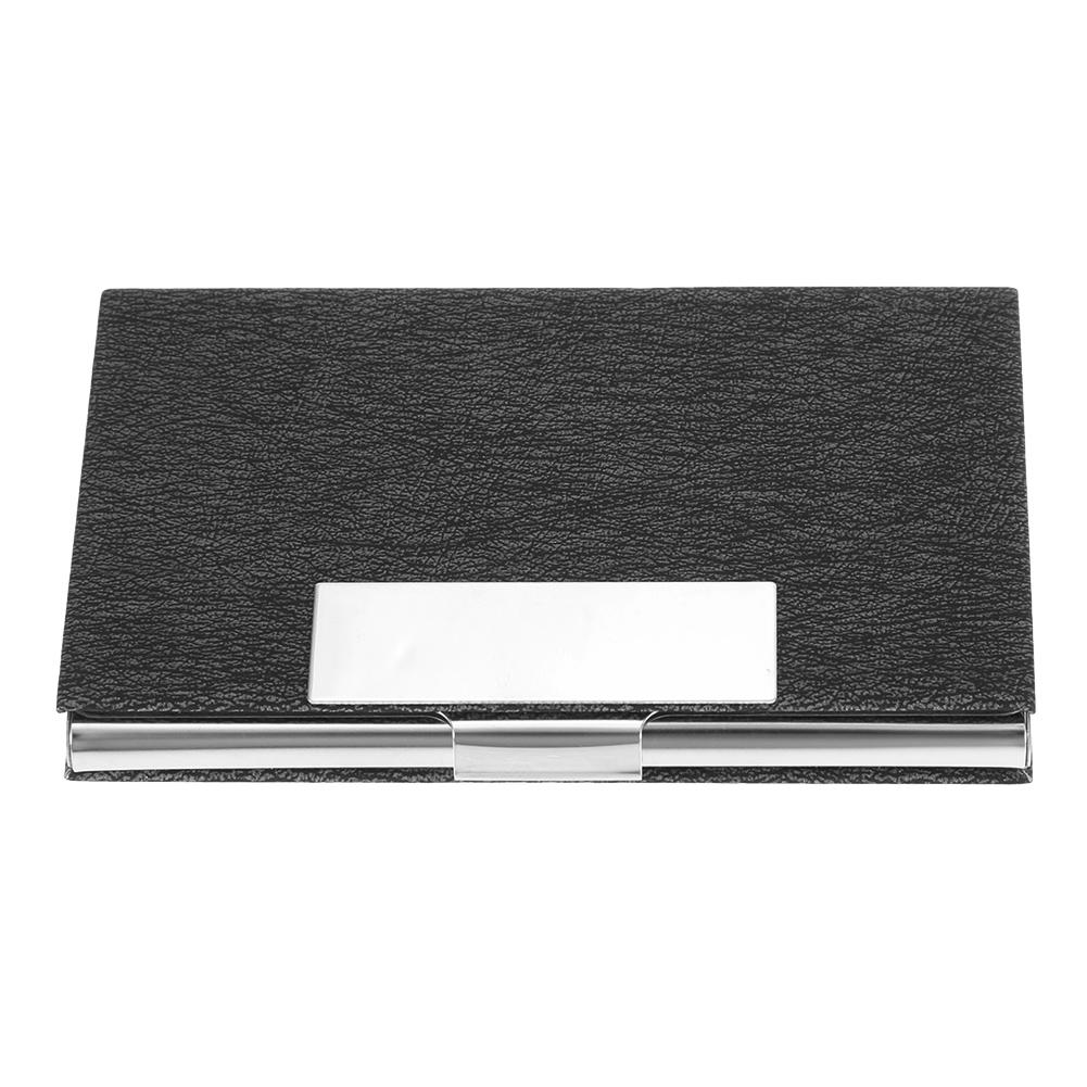 Rfid Visitenkarten Aufbewahrungskoffer Tragbarer Kartenhalter aus Edelstahl (Schwarz) Black