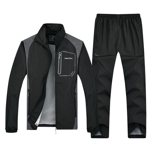 Winter-Trainingsanzug für Herren, lässiges Set, Langarm-Sportanzug für Herren, zweiteiliges Set XXL