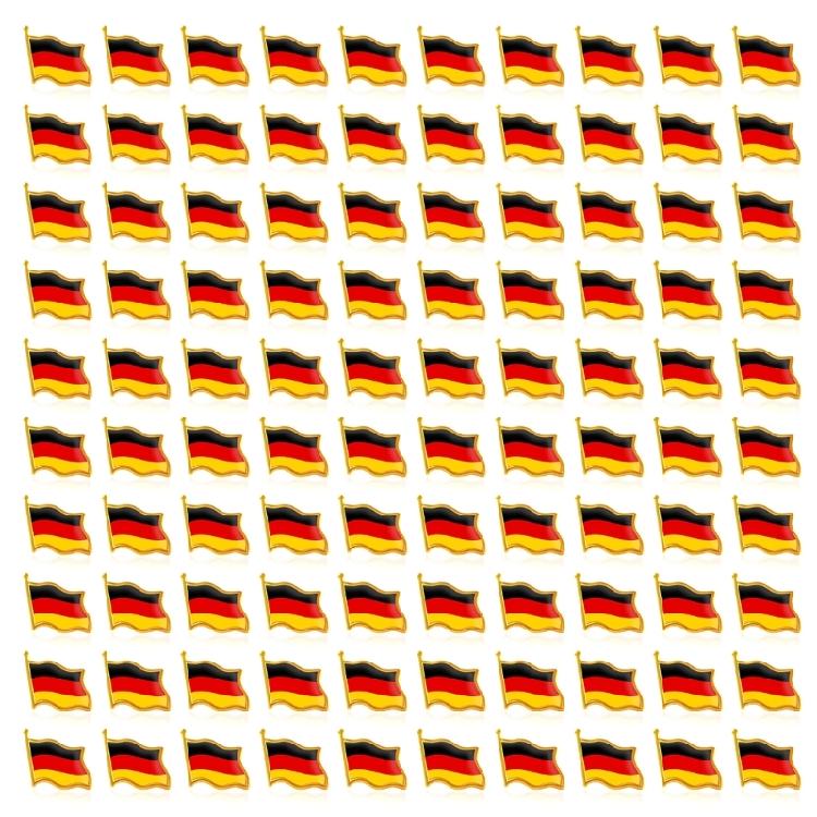 100 Stück Deutschland Flagge Anstecker Mit Helle Farben Rucksäcke Dekoration Pin Geeignet Für Sportveranstaltung Und Tägliche Nutzung 1