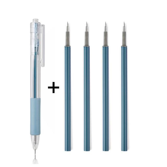 Kunst Allzweckmesser, Stift, Messer, geschnittene Aufkleber, Scrapbooking, Schneidwerkzeug, Express-Box, Messer, Schulbedarf, DIY-Bastelbedarf blue set-5pcs