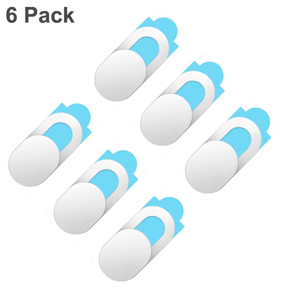 Webcam-Abdeckung, Sichtschutz, Schutzhülle für iPad, iPhone, Samsung, Xiaomi, mobile, universelle WebCam-Abdeckung, Auslösermagnet für Laptop, Tablet, PC-Kamera 6PCS weiß