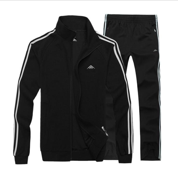 Männer Kapuzenanzug Männer Casual Trainingsanzüge Sport Sets Jogginganzüge Herren Hoodies Sets 5XL schwarz