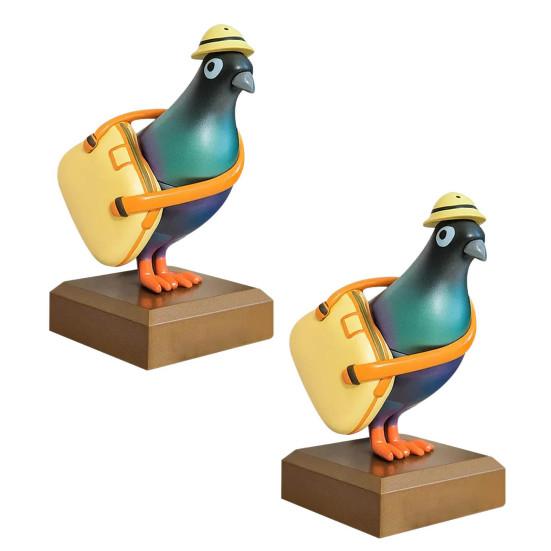Mini Büro Brieftaube Schreibtischdeko Brieftaube Figur Harz Taube Ornament Kollegen Geschenk für Heim Büro Deko 2pcs