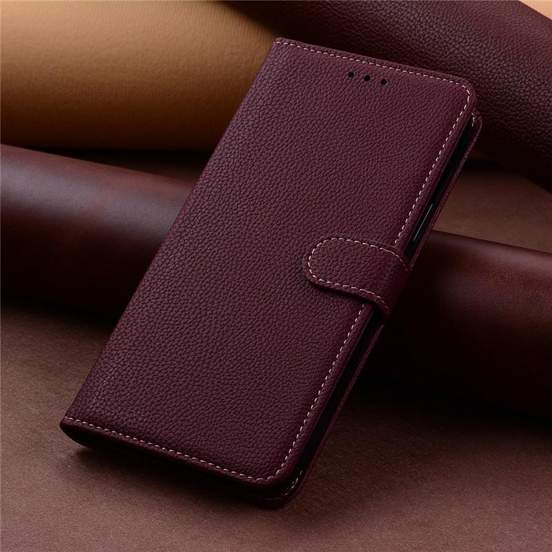 Flip Leder Brieftasche Fall Abdeckung Auf Für Honor 7A 7C 5A 6A 8A 8S 9A 9S 9X 10X 10 9 Lite 20 Huawei Y5 Y6 Y7 Prime Mate 20 P40 P30 P9 Lite Mini Telefon Fall Huawei Y6 2018 wein rot