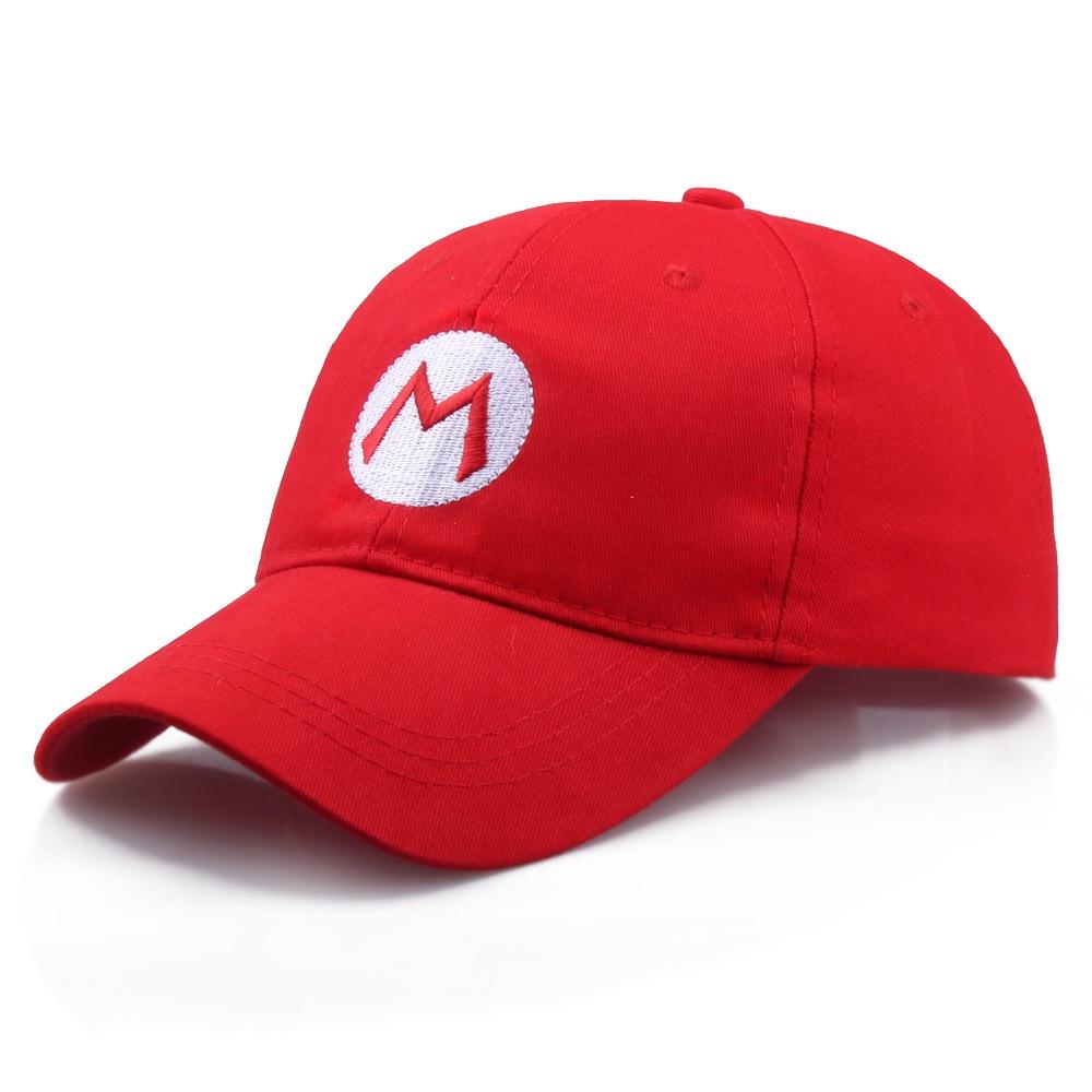 Super Schick Luigi Mario Bros Cosplay Erwachsenengröße Hut Kappe Baseball Kostüm Hüte rot