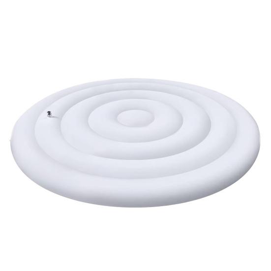 145 cm aufblasbare Whirlpool-Abdeckung, faltbar, energiesparend, runder Whirlpool-Deckel, Outdoor-Whirlpool, winddicht, Regenüberlauf, Thermoabdeckung S Round