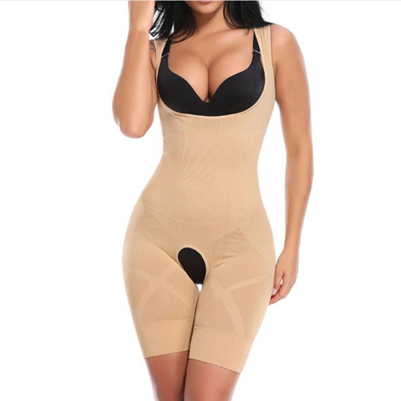 Frauen Abnehmen Shapewear Taille Trainer Unterwäsche Body Postpartale Erholung Abnehmen 2XL-3XL hellbraun