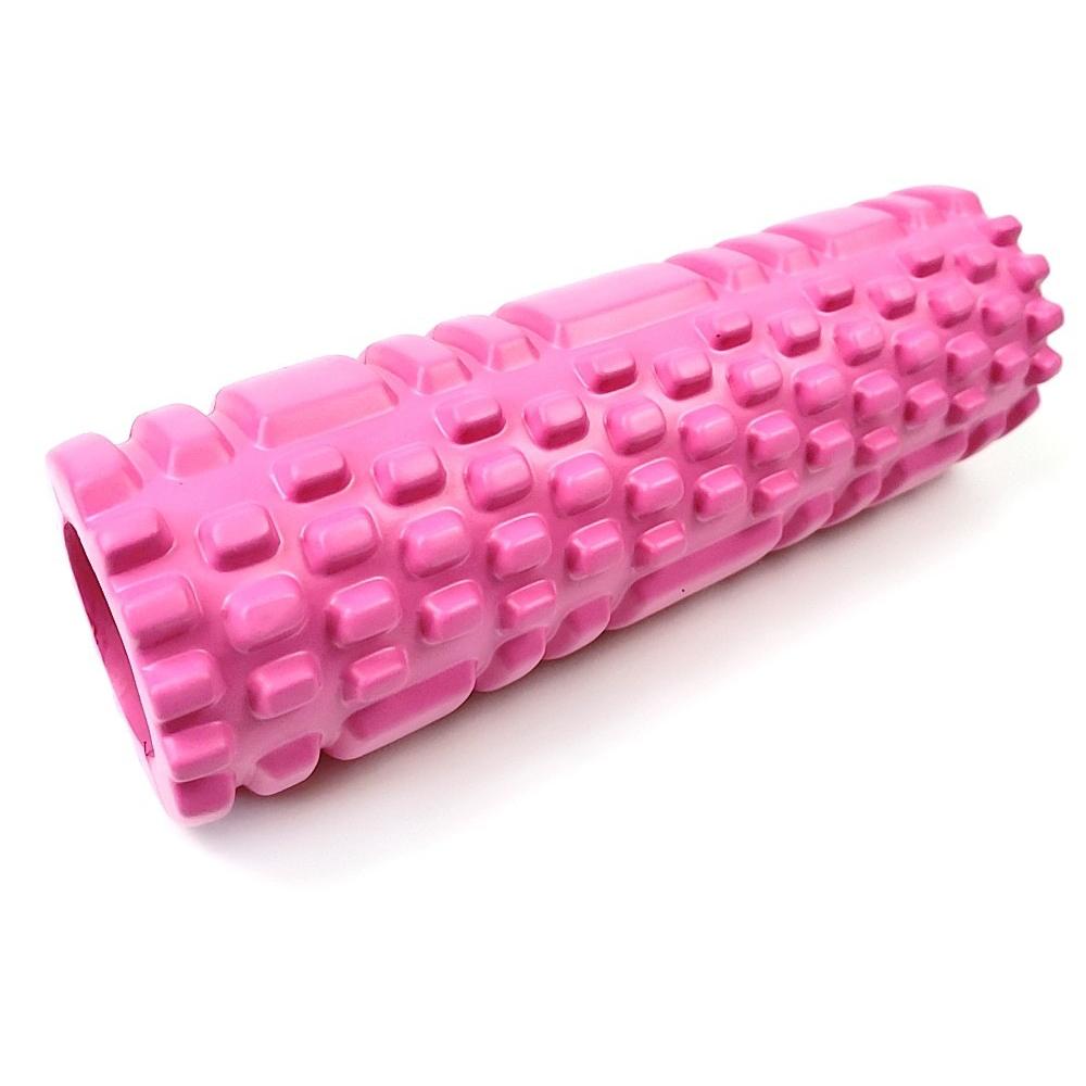 30 cm Yoga-Säule, Fitnessstudio, Fitness, Schaumstoffrolle, Übung, Rückenmassagerolle, Yoga-Rolle, Heimfitnessgeräte rose rot