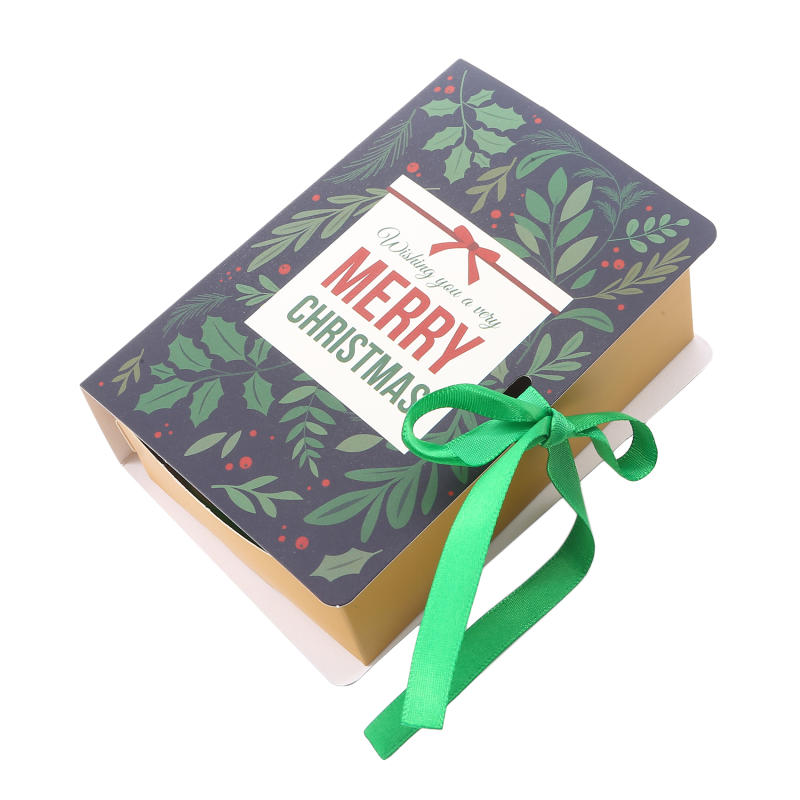 5 Stück Kreative Magische Buchserie Weihnachts-Süßigkeiten-Geschenkboxen mit Schleife Weihnachten Kleine Keksdosen Party-Gastgeschenke One Size