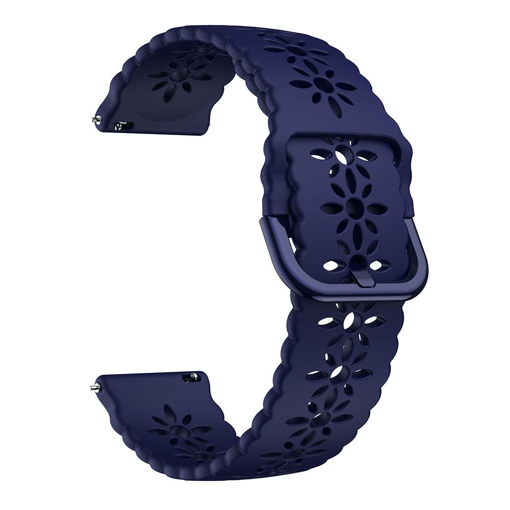 20 mm 22 mm florales Silikonarmband für Samsung Galaxy Watch 5/4/3 Active 2 Gear S2 S3 Smart Watch Band für Huawei Watch GT2 GT3 42 mm 46 mm/Amazfit GTR 20mm Universal nachtblau