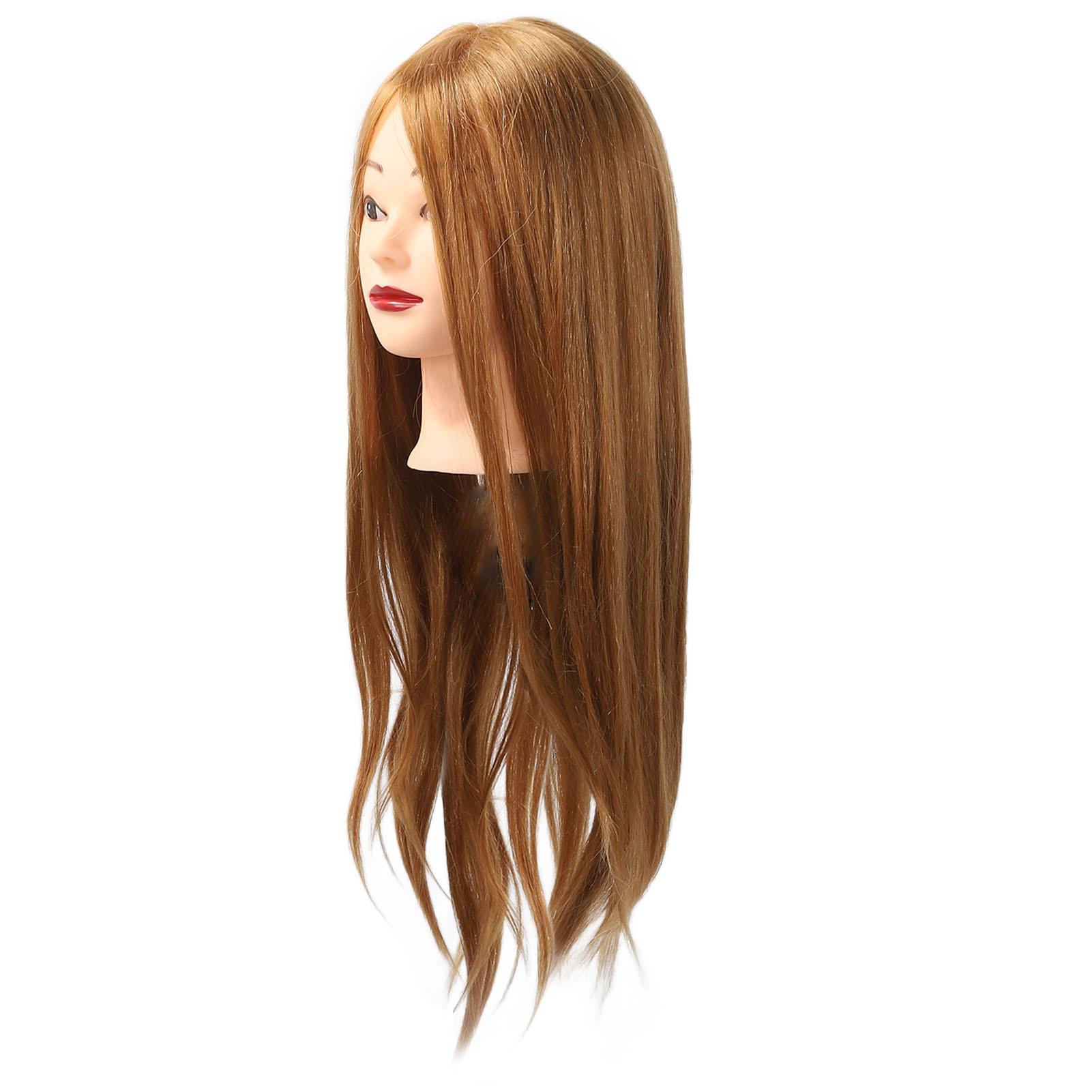 Friseur Übungskopf 85 Prozent Echthaar Flexibel Mehrzweck Haarstylingkopf für Salon