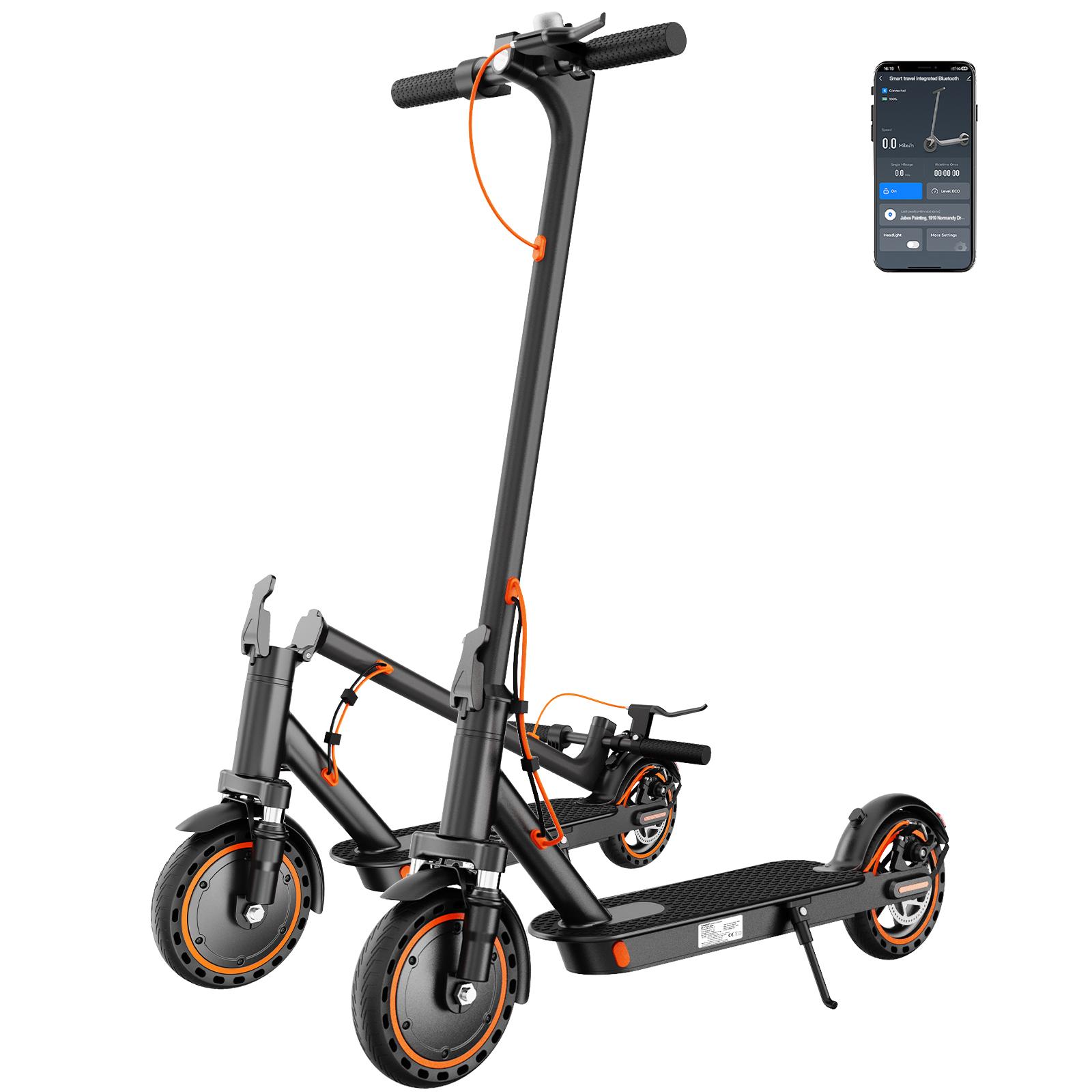 Elektroroller für Erwachsene mit Stoßdämpfung und APP, Reichweite 30-35 km, 8,5 Zoll ultraleichter faltbarer E-Scooter, 350W Motor, 3 Geschwindigkeitsmodi, TODIMART T6 T6-Shock Absorption