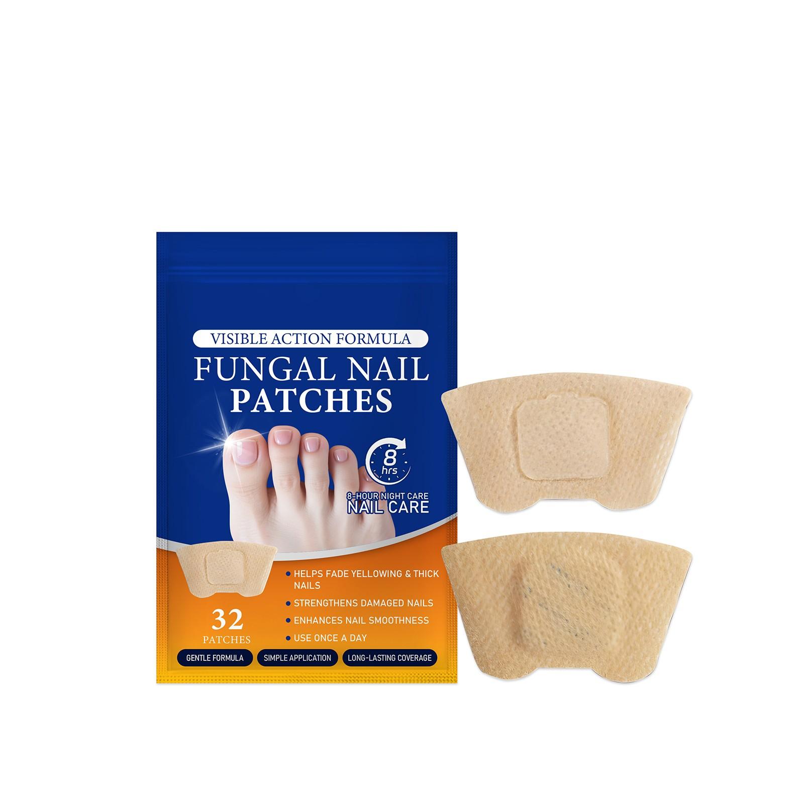 Pilznagelpflaster Hände und Füße Weicher Nagel Eingelegter Nagel Nagelverdickung Heller Nagel Rille Grauer Nagel Pflegepflaster 32 PFLASTER gelb