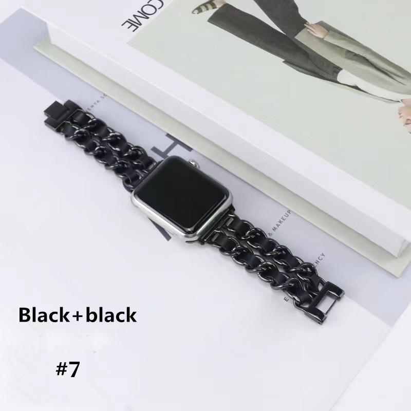 Edelstahl Leder für Apple Watch Armband Uhrenarmband für Apple Watch Serie 7 SE 6 5 4 3 2 SE 38mm 40mm 42mm 44mm 41mm 45mm iWatch 42mm/44mm/45mm graue/schwarz
