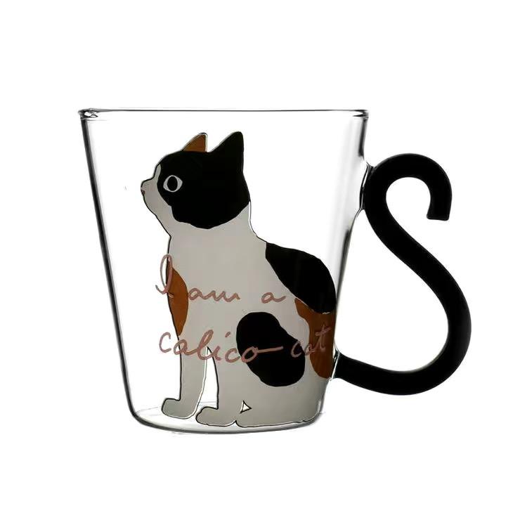 Kreative Persönlichkeit Katze Becher Glas Wasser Tasse Milch Tasse Kaffee Tasse Saft Tasse