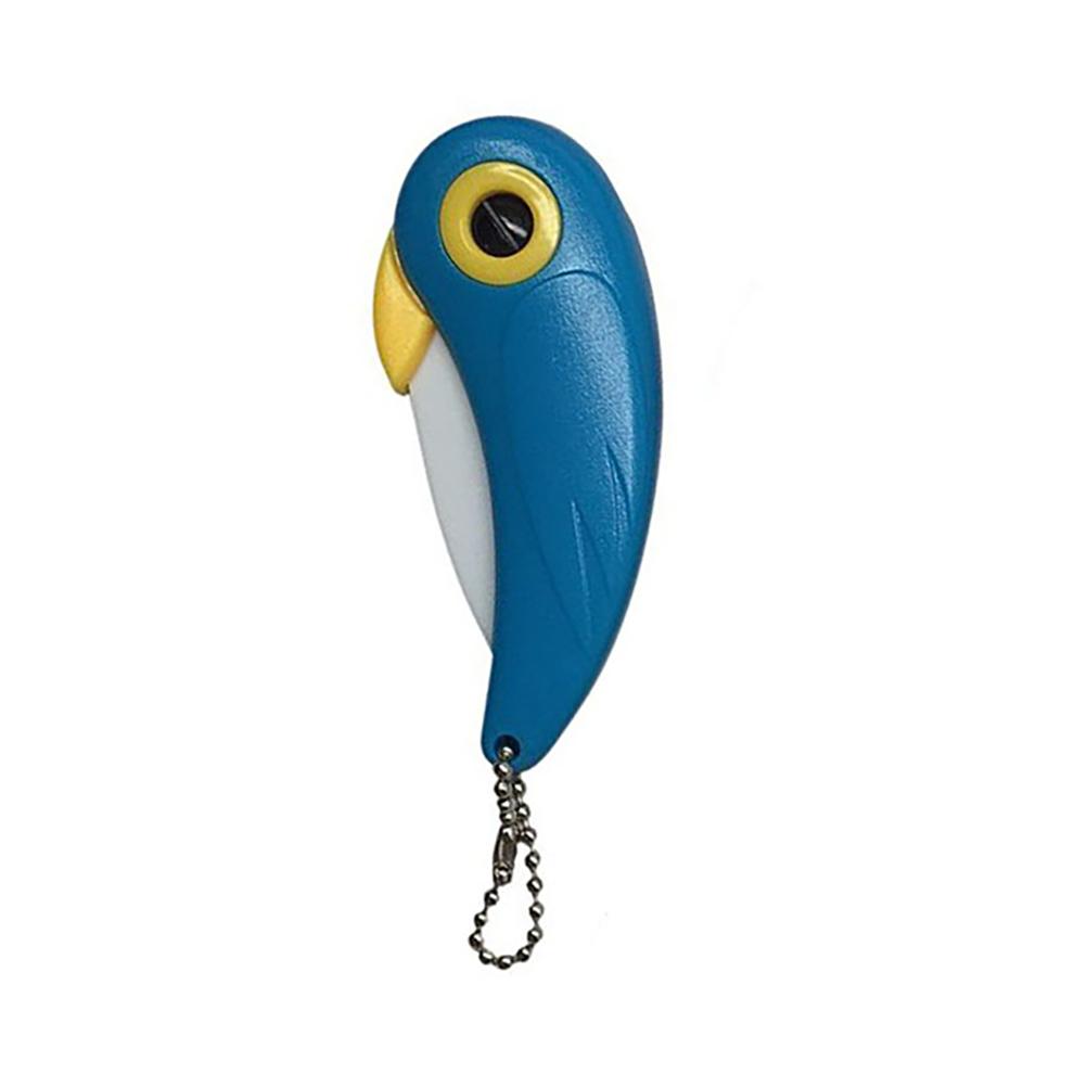 Mini-Obstmesser, Taschenmesser in Vogelform, faltbares Vogelmesser, tragbares Besteck blau