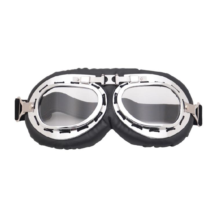 Aviator Pilot Retro Vintage Motorradbrille Cafe Racer Flieger Brillen reinfarbig