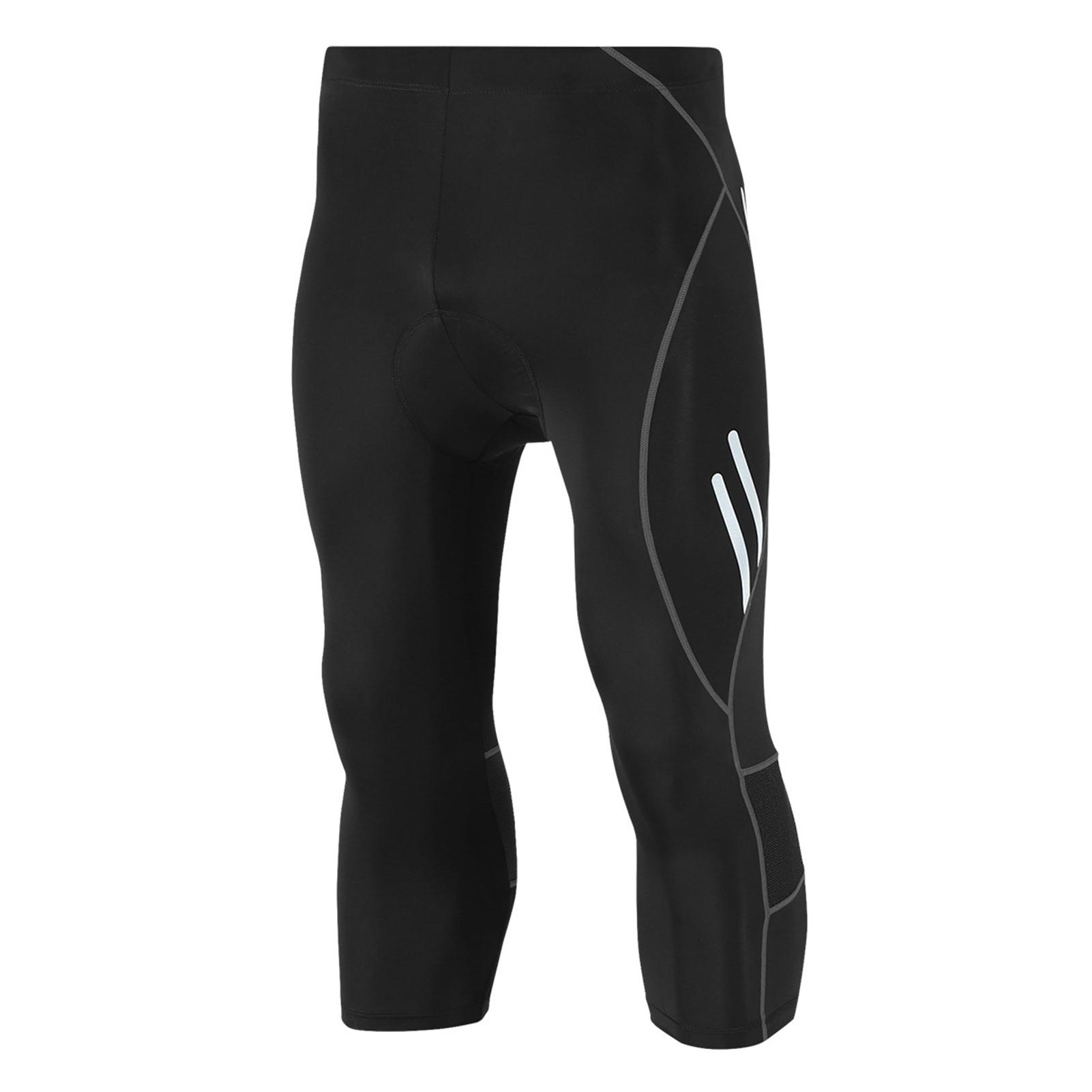 Gepolsterte Fahrradshorts für Herren Mountainbike-Shorts Hochelastische Outdoor-Reitbekleidung Gepolsterte Fahrradshorts L schwarz