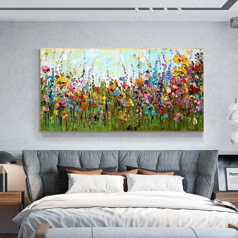 Baum des Lebens Gustav Klimt Landschaft Blumen Wand Leinwand Gemälde skandinavisches Poster Druck Bild für Wohnzimmer Home Decor 50x100cm No frame silber
