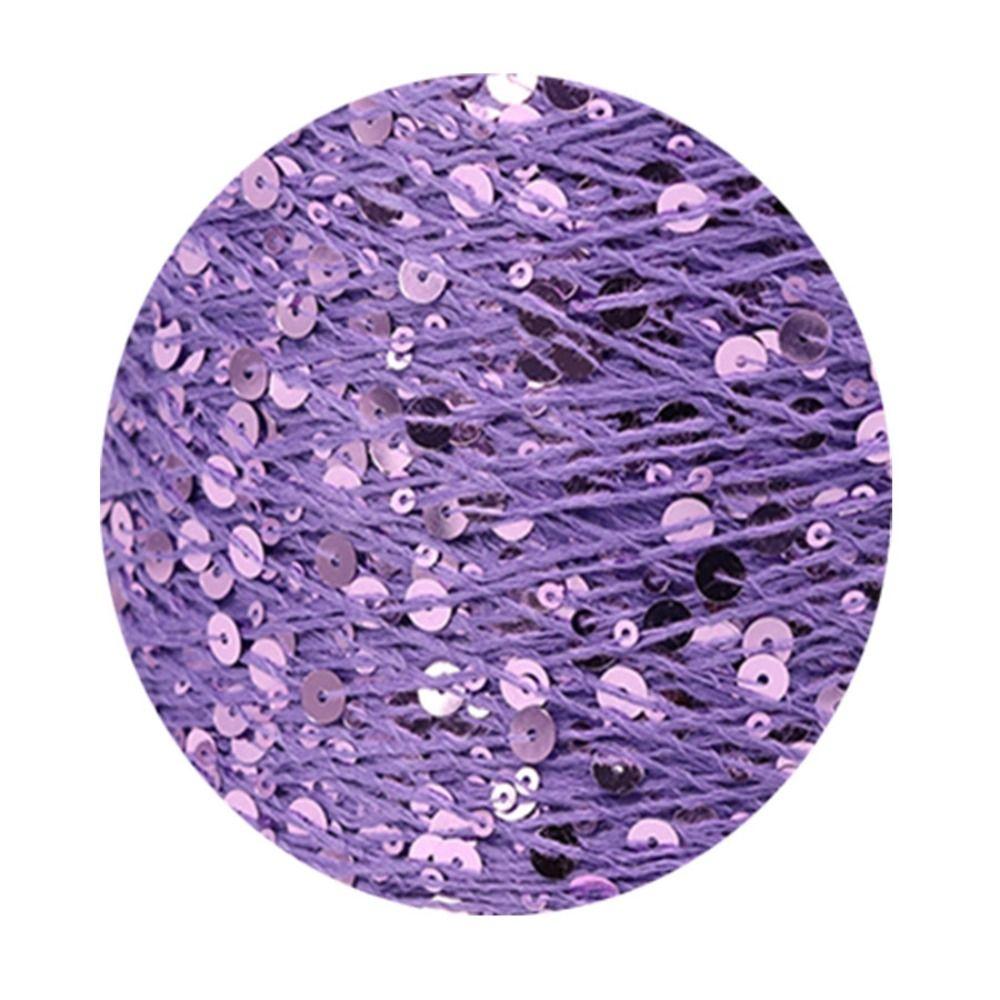 Mit Pailletten DIY Handwerk Nähen Stricken Wolle Faden Pailletten Garn Strickgarn Bekleidungszubehör violett