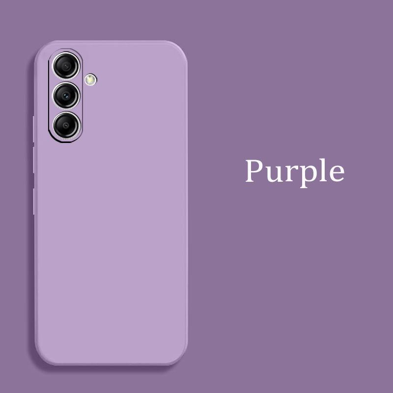 Weiche Handyhülle aus flüssigem Silikon für Samsung Galaxy A05 A05S A35 A55 A54 5G A05 A16 A26 S23 FE S23+ S24 5G S25 Plus für Redmi 13C 14C Note 14 12 Samsung Galaxy A54 5G violett