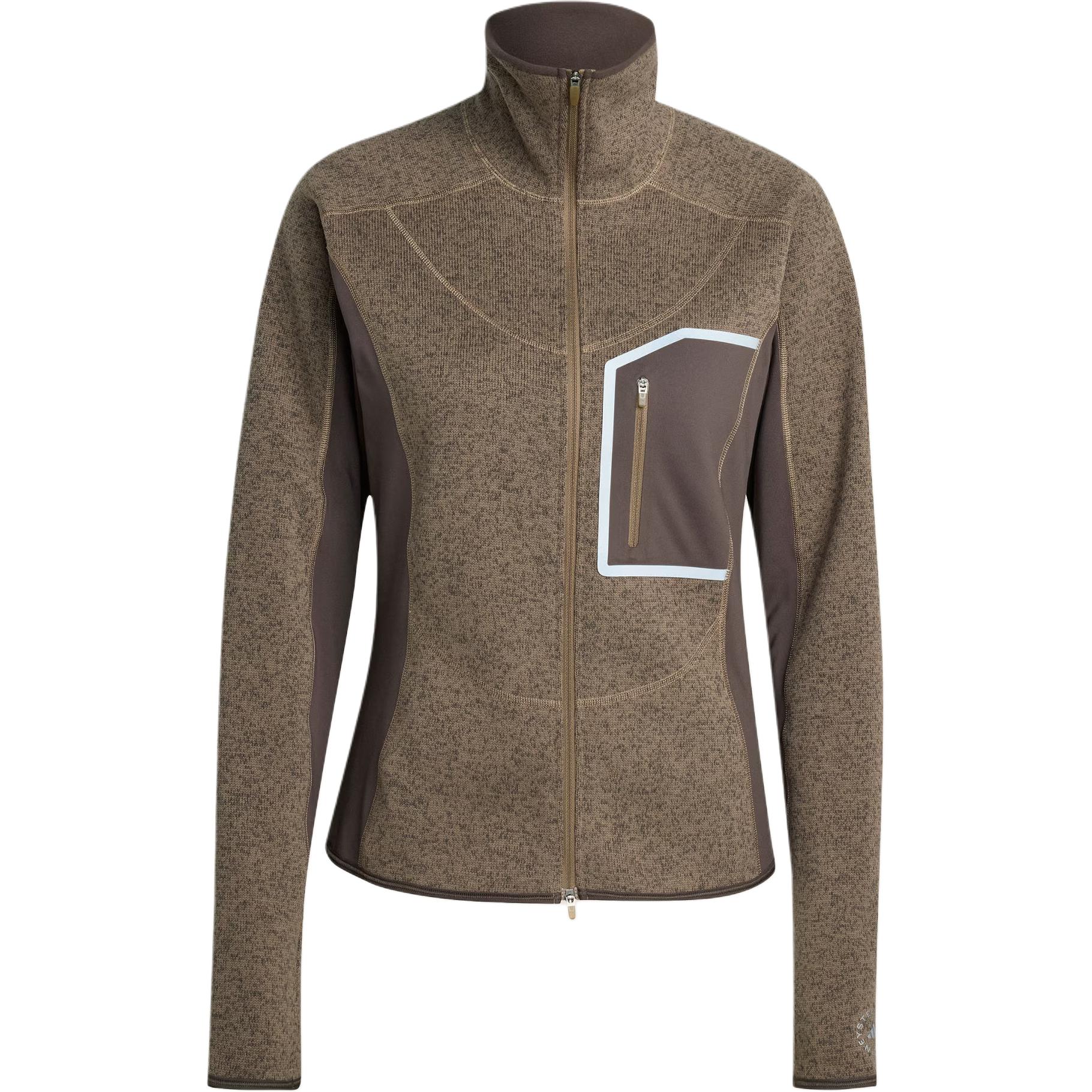 Adidas Stella McCartney FW25 Lauf-Midlayer mit durchgehendem Reißverschluss, warm, sportlich-lässig, hochgeschlossene Jacke für Damen, Jacken JM6049 M