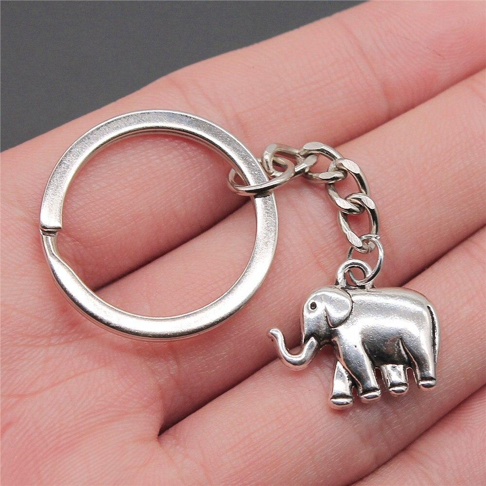 Elefanten-Schlüsselanhänger, Zubehör für DIY-Schlüsselanhänger aus Metall A26-1pcs-21x18x5mm