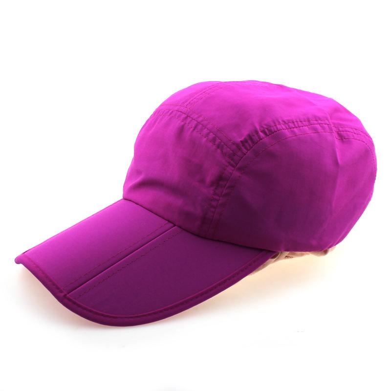 Folding Sonnenschutz Baseball Kappe Schnell Trocknend Schirmmütze Outdoor Angeln Hut Männer Frauen Sport Baseball Kappe Marke Angeln Hut Männer sport Adjustable violett