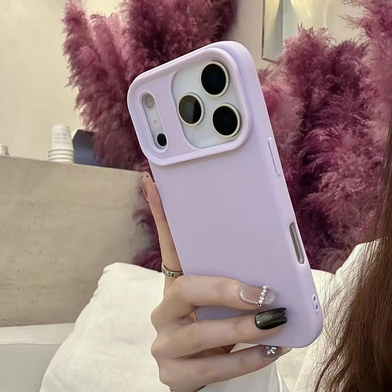 Schlanke einfarbige mattierte weiche Flüssigsilikonhülle für iPhone 17 Air 16 15 Plus 14 13 12 11 Pro Max stoßfeste Schutzhülle iPhone Air