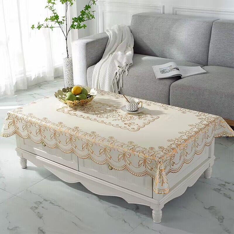 Kunststoff-Tischdecke, wasserdicht, verbrühungs- und ölbeständig, waschbare Tischdecke, PVC-Esstischmatte, rechteckige Couchtisch-Tischdecke, pastoral 90*140cm