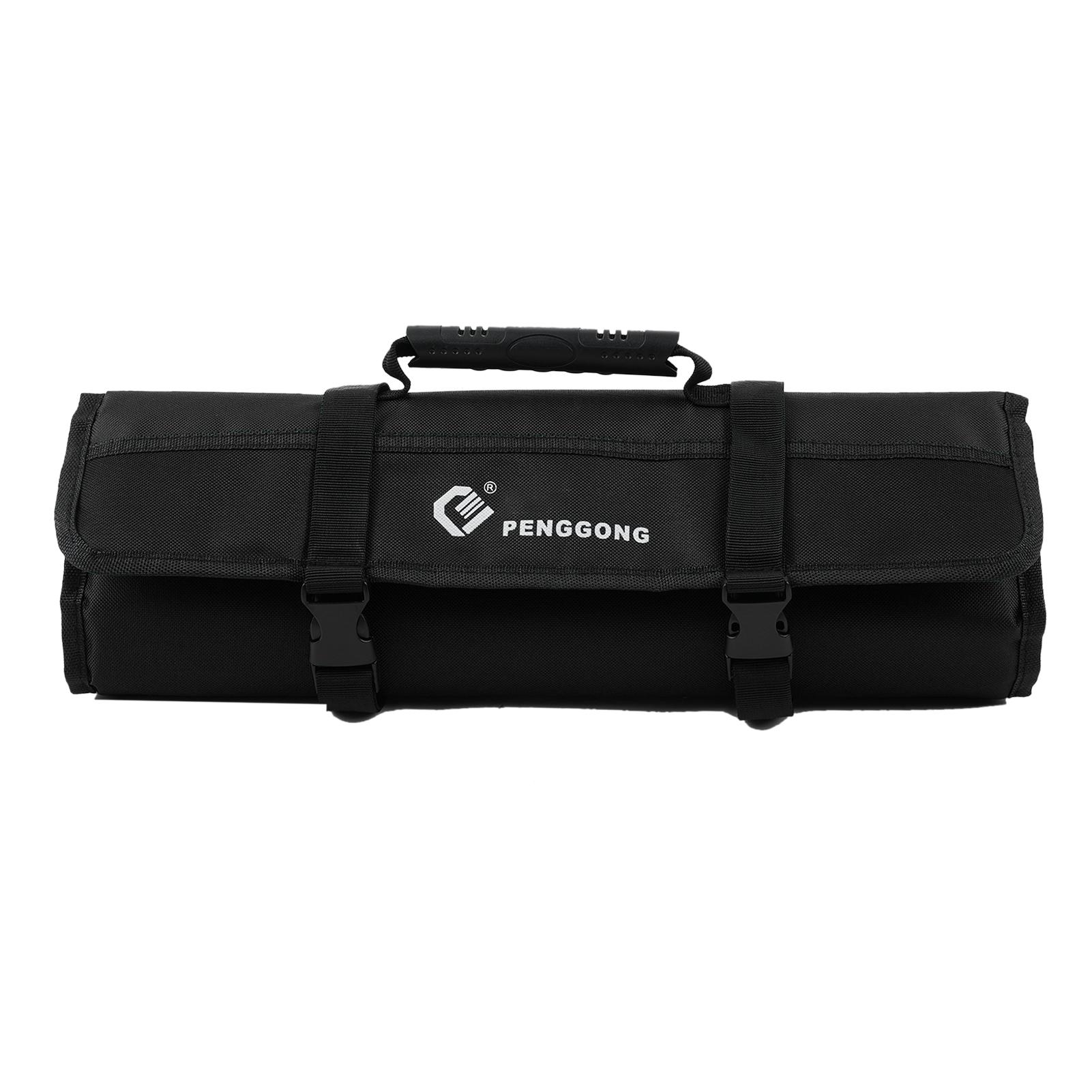 PENGGONG Tragbare Werkzeugrolle Tasche Werkzeug Handheld Tasche Mehrere Taschen Organizer Notfall Werkzeug Kit für schwarz