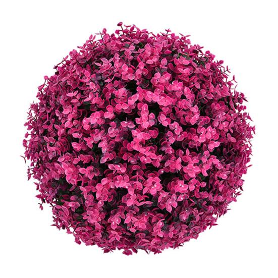 Simulierte Gras Ball Faux Topiary Anlage Ball Realistische Künstliche Anlage Bälle für 25cm rot