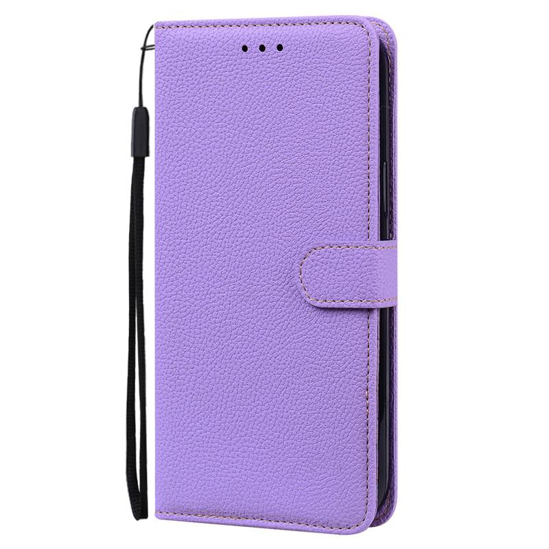 A22 Hülle für Samsung Galaxy A22 Hülle A225F Leder Flip Wallet Hülle für Samsung A22 5G Hülle A226B Weiche TPU Abdeckung Coque Fundas A22 4G SM-A225F licht lila