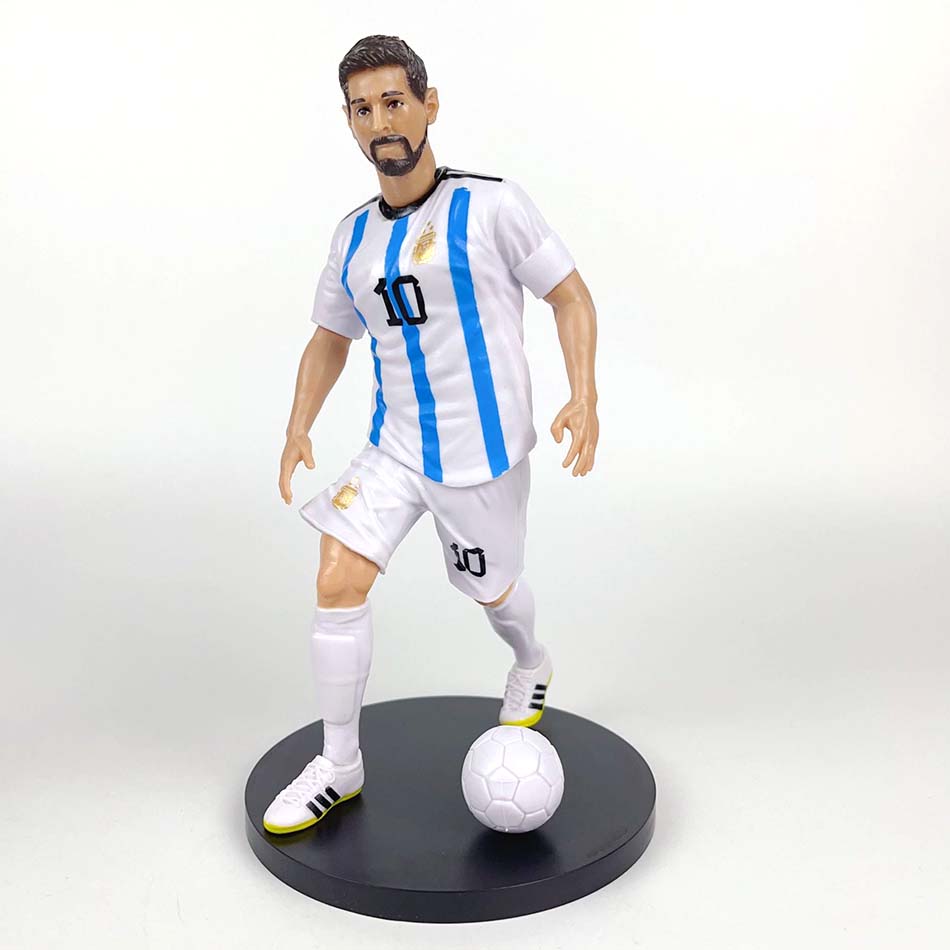 6 Stück Neuer Fußballstar FIFA C.Ronaldo Messi Mbappe Modellpuppen Cartoon Niedliche Actionfigur Auto Zubehör Fußballfans Geschenke