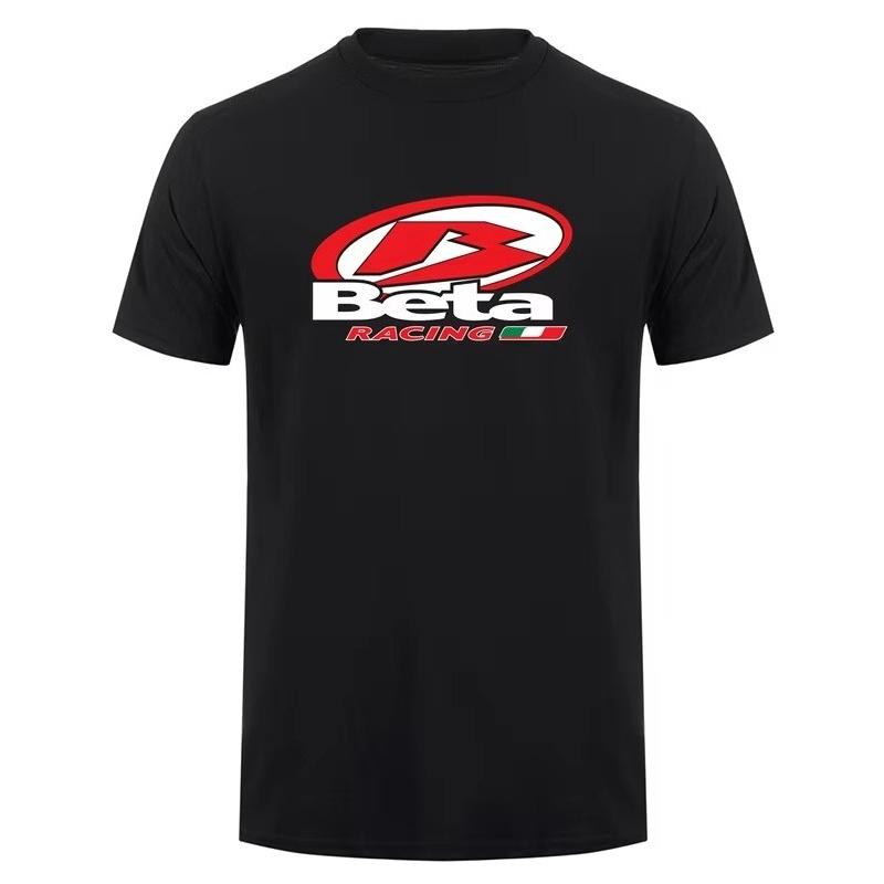 Beta Racing Motorrad T-Shirt Herren Damen Kurzarm Baumwoll-Tees Vintage Streetwear Marken T-Shirt Herrenbekleidung Sommer Tops S