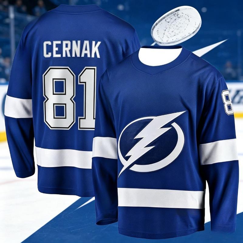 2026 Herren Neuer Eishockey Trainingsanzug - Lightning Serie 3D Gedrucktes Sport Langarm-T-Shirt Kinder 5XL